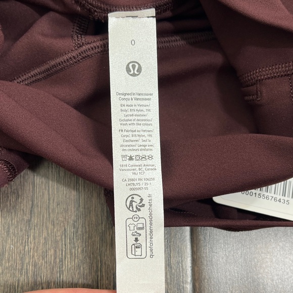 Lululemon NWT Align High-Rise Short 4" Goodnight Plum - Picture 5 of 7